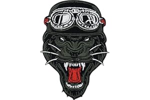 Finally Home Toppa termoadesiva nera per motociclisti, per gilet in pelle, animali con casco, toppe da stiro, toppe da motociclista