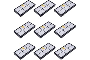 MIRTUX Zestaw 9 filtrów, kompatybilny z Roomba 800 i 900. Zestaw filtrów zamiennych do serii 8 i 9. Zamiennik z dziewięcioma filtrami Hepa.