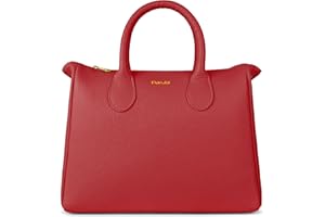 Parubi Sac à Main Femme, Sacs à Main en Cuir Souple Véritable, Sac à Bandoulière avec Poignées, Sacs Bandoulière Élégante Sac Taille Moyenne pour Femmes et Filles, Fabriqué en Italie (Ada)