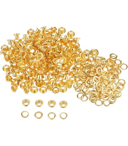 Tnfeeon Kit 100 Occhielli In Metallo Da 4mm Con Rondelle: 4 Colori, Ispessiti Per Scarpe, Abbigliamento, Borse E Artigianato