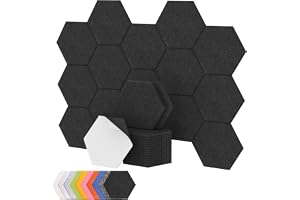TONOR 18-pak Panele Akustyczne Samoprzylepne, 30×26×1 cm Panel Akustyczny Ścienny, Pianka Akustyczna Wysokiej Gęstości do Studia/Biura/Sypialni/Salonu, Czarny