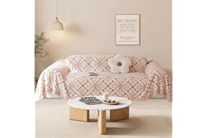 SHANNA Sofa Cover for 3 Seater, Chenille AB Sided Slipcover for Corner Sofa, All-Season Protection Couch Cover for Dogs, Couch Protector Loveseat Covers Futon Cover L Shaped Sofa Cover with Tassel