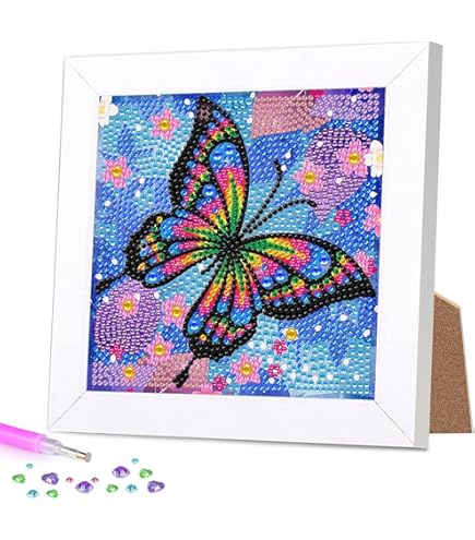 CHYEEH Diamond Painting Kit Enfant, 12 Pièces DIY Peinture Diamant Animaux Autocollant, Kit