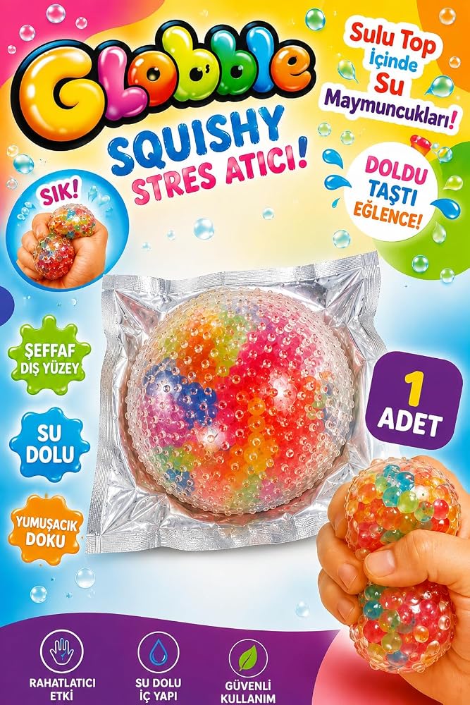 1 ADET İÇİ MİNİK SU TOPLARI SU TOPU SQUISHY SUKUŞİ OYUNCAĞI YUMUŞAK OYUNCAK