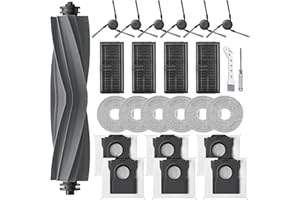 APZOVO Zestaw akcesoriów do Dreame X40 Ultra Complete /X40 Ultra /X40 Master /L40 Ultra, akcesoria do Mova P50 Pro Ultra, 1 szczotka główna, 4 filtry, 6 worków do kurzu, 6 ściereczek, 6 szczotek