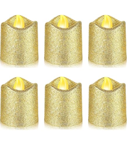 Ghzste 12 Stück LED-Teelichter – Goldenes Warmes Licht, Flammenlos & Sicher | Perfekt Für Weihnachten, Geburtstag & Partys