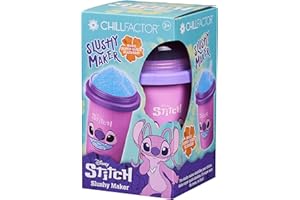 CHILL FACTOR ChillFactor 08259 Disney Stitch Wiederverwendbare Squeeze Cup Maker mit Engel-Figuren-Design, hausgemachte Slushies, Rosa
