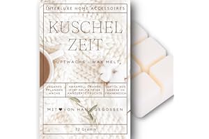 Interluxe Duftwachs Duft Kuschelzeit Duftnote Duftrichtung für Herbst Winter angenehm duftend Waxmelt 100% pflanzlich Duftwachswürfel Duftwachsblock Wachs mit Duftöl