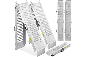 Monzana 2X Rampas de Carga Plegable de Acero Antideslizante máx.400 kg Acceso Entrada Motos Vehículos