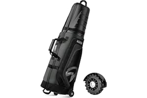 OutdoorMaster Bolsas de Viaje de Golf para aerolíneas con Ruedas y Funda rígida, protegen los Palos de Golf, Ligeras y fáciles de maniobrar, versión actualizada