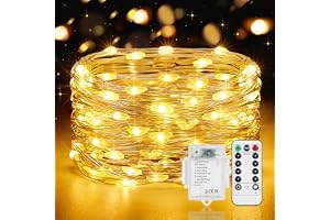 LED-ljusslinga med batteri och timer, 1 st 10 m, 100 LED, ljuskedja, inomhus, batteridriven, 8 program för fest, trädgård, ju