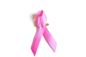 STRASS & PAILLETTES Pin's octobre rose ruban rose en tissu sur une épingle. Lutte contre le cancer