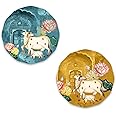 Artvibes Pichwai Round Shape Wooden Wall Hanging Decor|Modern Wall Decoration Artworks For Home|Door Hanging Designer Painting Art Item(WH_8813NN)