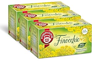 Pompadour, Infuso Finocchio, 60 Filtri (3 Confezioni da 20 Filtri), Aromatico e Digestivo, Certificato RFA, Ideale anche come Dopo-Pasto, 100% Naturale, Senza Lattosio, Glutine e Allergeni, Vegan