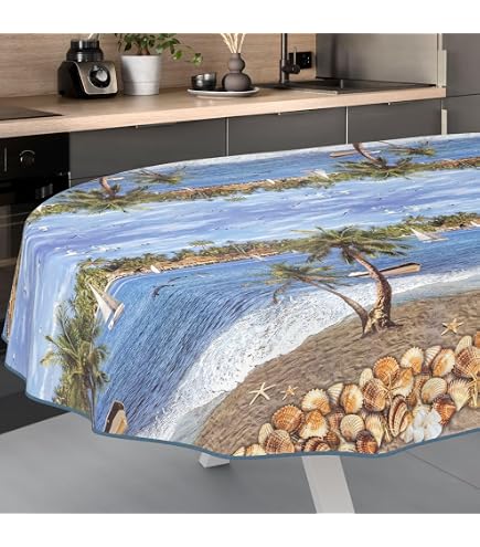ANRO Nappe En Toile Cirée - Lavable, Pour Table De Jardin, De