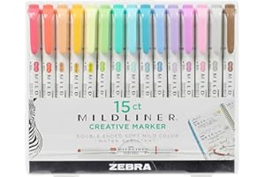 ZEBRA PEN Zebra Mildliner Creative Marker Double Ended Soft Mild Color 15 Pack