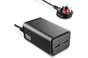 COXIESUIFT USB C Charger,150W Multi USB Charger,Type C Charger,6-Port GaN Charger USB C Fast Charger,Portable USB Charging Station Travel Charger Compatible with MacBook Pro/Air,Laptop,iPad,iPhone 14/13,Galaxy