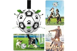 X XBEN Hundespielzeug Große Hunde, 20CM Langlebige Hundebälle für Hunde, Interaktives Hundespielzeug Hundefußball, Wasserspielzeug Hund, Hundeball mit Schnur, für Tauziehen, Rasen, Schwimmen