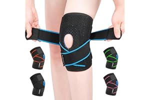 DINGIRA Kniebandage Damen & Männer – Verstellbare, atmungsaktive Bandage für Knieschmerz, Meniskus, Arthrose – Kniestütze, Knie Bandage, Knee Support, Knee Brace, Kniebandagen