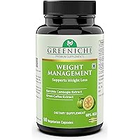 Greeniche Weight Management Natural and Herbal Garcinia Cambogia Extract - 90 Veg Capsules