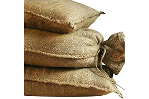 NOOR Sandsäcke Jute 20kg (30 x 60 cm) 10er Pack, unbefüllt I Idealer Hochwasserschutz I Stabile Säcke