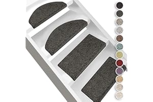 Floordirekt Tappetini a pelo lungo Bali, semicircolare o rettangolare, in 11 colori, resistenti e facili da pulire, per interni (antracite, semicircolare 65 x 23,5 cm)