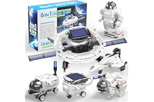 TEMI STEM Projects for Kids Ages 8-12, Science Kits for Boys 8-14, 6-in-1 Solar Robot Space Toys Building Science Kits Gifts 7 8 9 10 11 12 13 Year Old Boys Girls Teen