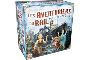 ASMODEE Les AVENTURIERS du Rail : Autour du Monde - Nouvelle Version Complète avec Bateaux - Jeu de Société & Stratégie pour Enfants dès 10 Ans - 2 à 5 Joueurs - 90 à 120 Min - en Français - Days of Wonder