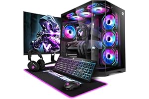 VIBOX PC Gamer Complet • 27" Écran • Intel Core i9 12900KF 5,2 GHz • Nvidia RTX 5070 Ti 16 Go • 32 Go RAM • 2 to NVMe M.2 SSD • Windows 11 • WiFi • Noir