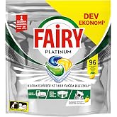 كبسولة/قرص منظف غسالة الأطباق Fairy Platinum 96 برائحة الليمون