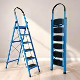 Plantex Ladder for Home - Premium Steel Foldable 6-Step Ladder - Anti Skid Strong Steps with 5 Years Manufacturer Warranty (B