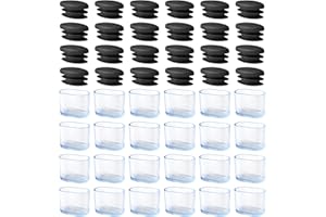BRELET Gommini per Sedie Ovali.48 Pezzi Tappi Silicone.15mm x 30mm Cuscinetti per Terminali per Inserti per Tubi, Metallo, Protezione, Mobili