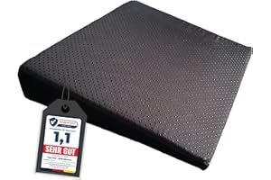 ‎TIGA-MED Tiga-Med Sitzkissen | Anti-Rutsch Premium Sitzkeilkissen | extra stark & formstabil | 3 Farben | waschbar | Auto Sitz Kissen | Sitzerhöhung | No Slip Keilkissen (Schwarz)