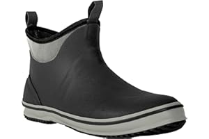 Ubon Stivali Gomma Uomo da Pioggia Comode Leggere Shorty Boots con Soletta Rimovibile Impermeabile Antiscivolo Scarpe da Ponte Resistente Stivali da Pesca Giardinio Lavoro Esterno