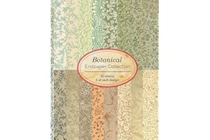 Botanical Endpaper Collection: 20 sheets of vintage endpapers for bookbinding and other paper crafting projects (Vintage Papers for Collage and Paper Crafting)