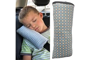 HECKBO Dino oreiller de voiture pour enfants - lavable en machine - doudou doux - oreiller de ceinture de voiture de haute qualité, housse de ceinture (Étoile)