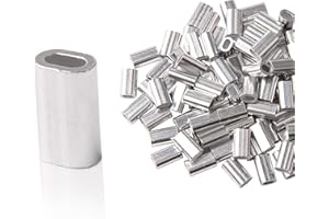 SHADDOCK FISHING Aleación de aluminio cuerda de alambre Crimp manga para líder Rig líder Trace Crimps mar pesca línea tubo conector