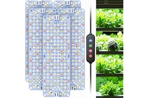 ANPSSSEN Confezione da 5 lampadine LED da 60 W, 960 LED, luce per piante da interno, pannello per piante con funzione margherita, timer 4/8/12H, lampada per la coltivazione di verdure e fiori