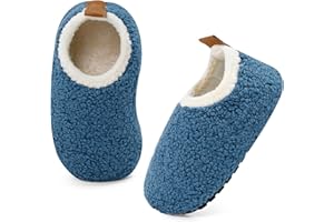 MK MATT KEELY Zapatillas de Estar por Casa para Niños Suave Antideslizantes Caliente Zapatos de Sherpa Lana EU19-30