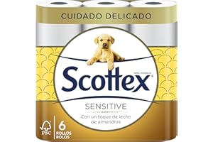 Scottex Sensitive Papel Higiénico Seco 6 rollos