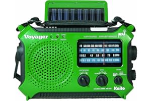 Kaito KA500GRN 5-Way Powered Emergency AM/FM/SW Weather Alert Radio, Green