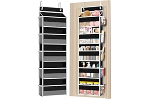 FCHERP Hängeorganizer Mit 5 Fächern,Tür Organizer Hängend,Hängeaufbewahrung,Regal Organizer bei Große Kapazität,Platzsparend für Badezimmer, Schlafzimmer,Kinderzimmer,Camping Organizer(Schwarz)