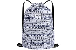 HAWEE Impermeabile Sportivo Zaino con Coulisse Grande Coulisse Borsa da Palestra con Tasca Interna Unisex per Donna Uomo Vita Quotidiana Sport All'aperto Tempo Libero Yoga Scuola Spiaggia Nuoto