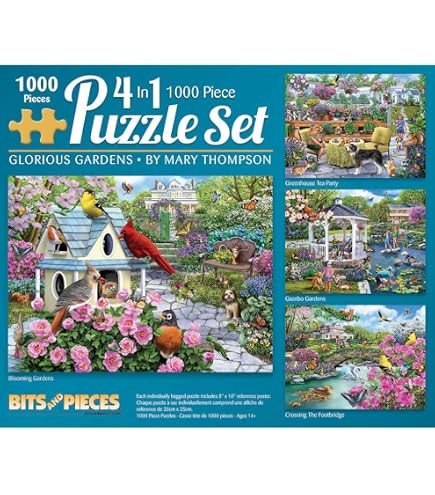 1000-teiliges Puzzle „Hunde Im Frühlingsgarten“ – Britische Landschaft Für Erwachsene & Familien