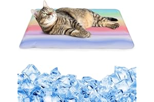 Iridsmole Cat Cooling Mats, Cooling Mat for Cats 30x40cm, Non-Toxic Gel Self Cooling Pad, Pet Cooling Mat for Cats, Dog Cool Mat, Coloured Self Cooling Bed for Dogs and Cats in Summer