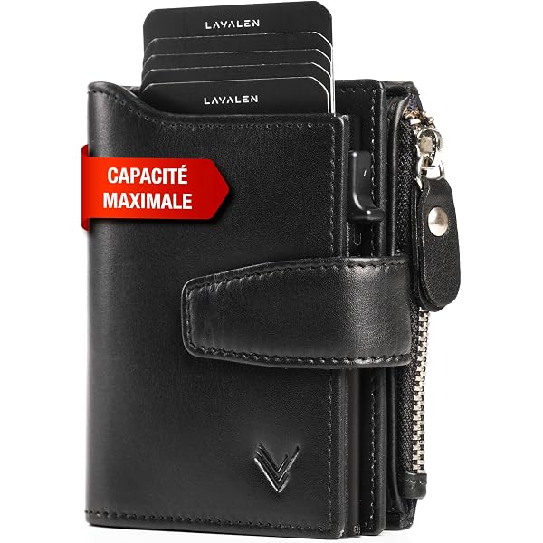 Portefeuille Homme LORZOR Avec Porte-carte RFID - Cuir Véritable, Fin Et Grande Capacité - 8