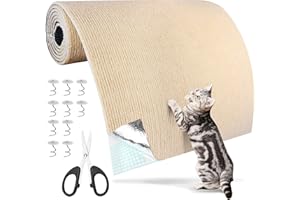 ENUTROF Tiragraffi Divano Autoadesivo 200cm×40cm Tappeto Tiragraffi per Gatti Protezione Divano Graffi Antigraffio Gatto Proteggi Divano Gatti Graffi per Tappeti Divani Mobili Murale (Khaki)