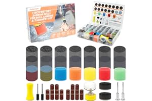 Pukamam 354pcs 25mm Wet Dry Sanding Discs Drums for Dremel Sanding Bits 60-10000 Grit Sandpaper Compatible with Dremel Rotary Tools, Micromesh Pads Polishing Kit for Resin Wood Jewelry Metal