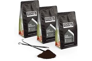Eguia Cafe Vainilla Molido | Vainilla | Cafe Granos Arabica, Tostado Artesanal, Origen Brasil | 3x250g