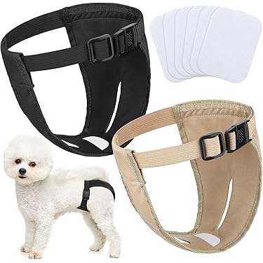 Petsweare Luiers voor honden, waterdicht, absorberend, wasbaar, herbruikbaar, voor puppy's en honden (XXL, roze, grijs, camo